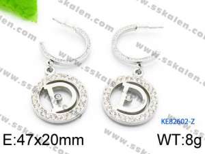 Stainless Steel Stone&Crystal Earring - KE82602-Z