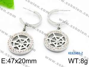 Stainless Steel Stone&Crystal Earring - KE82603-Z