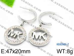 Stainless Steel Stone&Crystal Earring - KE82605-Z