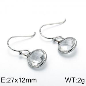 Stainless Steel Stone&Crystal Earring - KE82736-GC