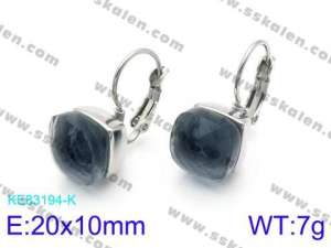 Stainless Steel Stone&Crystal Earring - KE83194-K