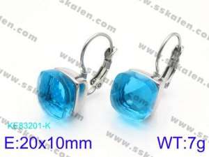 Stainless Steel Stone&Crystal Earring - KE83201-K