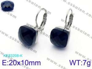 Stainless Steel Stone&Crystal Earring - KE83208-K