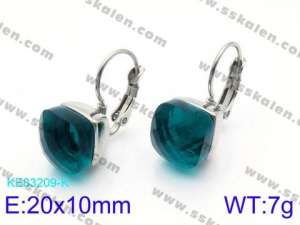 Stainless Steel Stone&Crystal Earring - KE83209-K