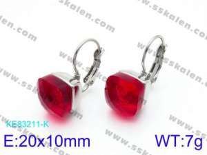 Stainless Steel Stone&Crystal Earring - KE83211-K