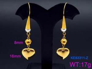 SS Gold-Plating Earring - KE83311-Z