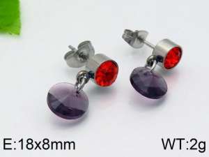 Stainless Steel Stone&Crystal Earring - KE84235-Z