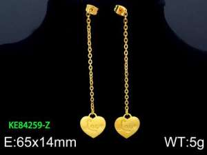SS Gold-Plating Earring - KE84259-Z