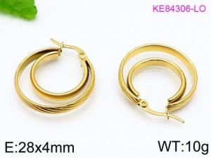 SS Gold-Plating Earring - KE84306-LO