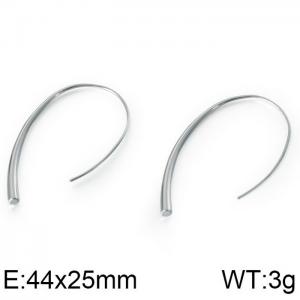 Korean version of fashionable and minimalist personalized line earrings - KE84611-K