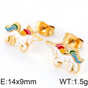 SS Gold-Plating Earring - KE84681-K