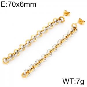 SS Gold-Plating Earring - KE84896-K