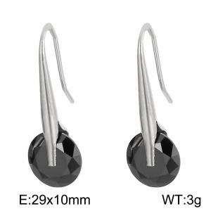 Stainless Steel Stone&Crystal Earring - KE85053-K