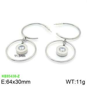 Stainless Steel Stone&Crystal Earring - KE85438-Z