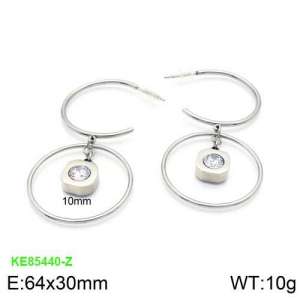 Stainless Steel Stone&Crystal Earring - KE85440-Z