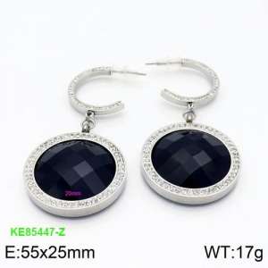 Stainless Steel Stone&Crystal Earring - KE85447-Z