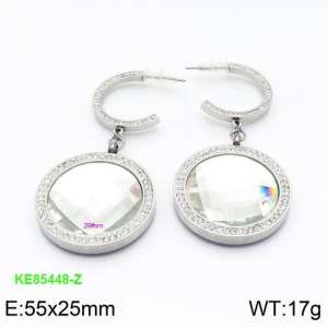 Stainless Steel Stone&Crystal Earring - KE85448-Z