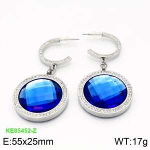 Stainless Steel Stone&Crystal Earring - KE85452-Z