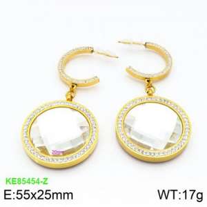 Stainless Steel Stone&Crystal Earring - KE85454-Z