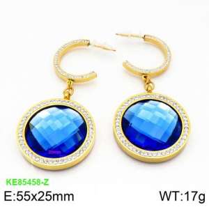 Stainless Steel Stone&Crystal Earring - KE85458-Z