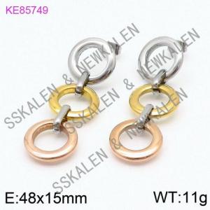 SS Rose Gold-Plating Earring - KE85749-HR