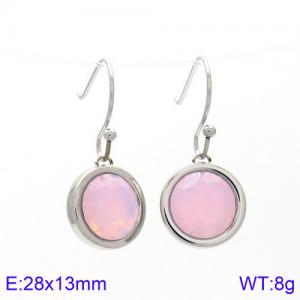 Stainless Steel Stone&Crystal Earring - KE85790-K