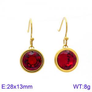 Stainless Steel Stone&Crystal Earring - KE85794-K