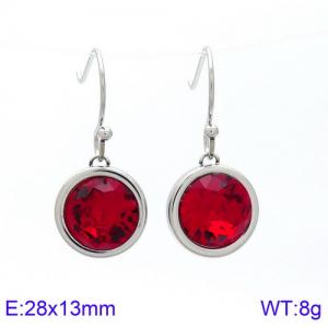 Stainless Steel Stone&Crystal Earring - KE85795-K