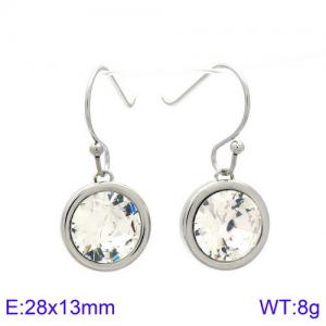 Stainless Steel Stone&Crystal Earring - KE85800-K