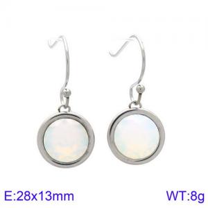 Stainless Steel Stone&Crystal Earring - KE85802-K