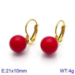 SS Shell Pearl Earrings - KE86044-K