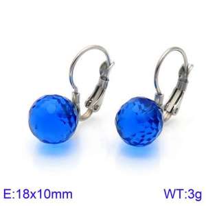 Stainless Steel Stone&Crystal Earring - KE86049-K