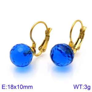 Stainless Steel Stone&Crystal Earring - KE86050-K