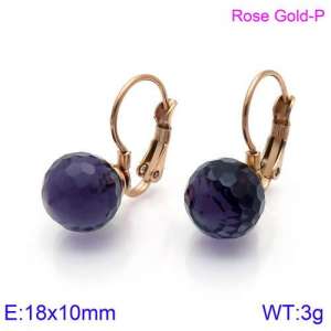 Stainless Steel Stone&Crystal Earring - KE86054-K