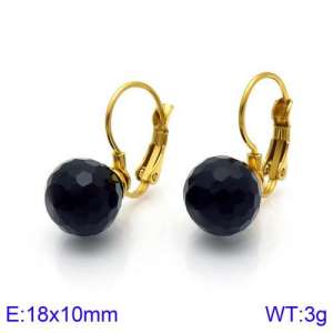 Stainless Steel Stone&Crystal Earring - KE86056-K