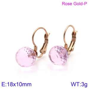 Stainless Steel Stone&Crystal Earring - KE86060-K