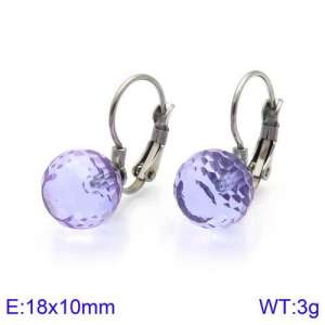 Stainless Steel Stone&Crystal Earring - KE86064-K