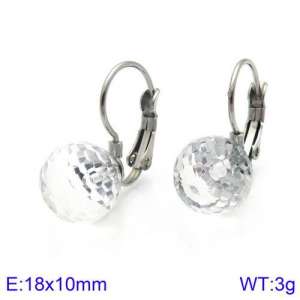 Stainless Steel Stone&Crystal Earring - KE86067-K