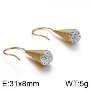 Stainless Steel Stone&Crystal Earring - KE86446-KFC