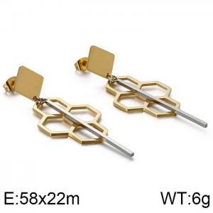 SS Gold-Plating Earring - KE86455-KFC