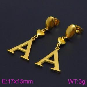 SS Gold-Plating Earring - KE86522-Z