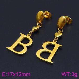 SS Gold-Plating Earring - KE86523-Z