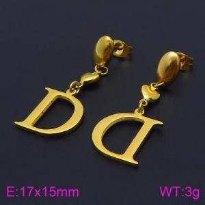 SS Gold-Plating Earring - KE86525-Z