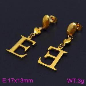 SS Gold-Plating Earring - KE86526-Z