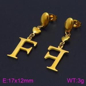 SS Gold-Plating Earring - KE86527-Z