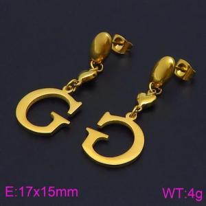 SS Gold-Plating Earring - KE86528-Z