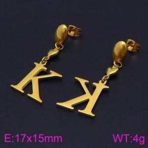 SS Gold-Plating Earring - KE86532-Z