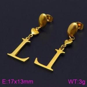 SS Gold-Plating Earring - KE86533-Z