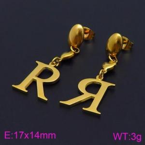 SS Gold-Plating Earring - KE86539-Z