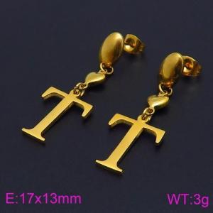 SS Gold-Plating Earring - KE86541-Z